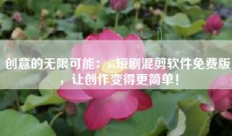 创意的无限可能：ai短剧混剪软件免费版，让创作变得更简单！