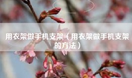 用衣架做手机支架（用衣架做手机支架的方法）
