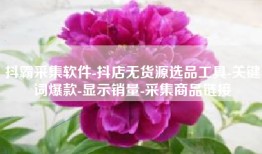 抖霸采集软件-抖店无货源选品工具-关键词爆款-显示销量-采集商品链接