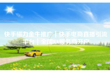 快手磁力金牛推广｜快手电商直播引流平台｜全国KA服务商开户