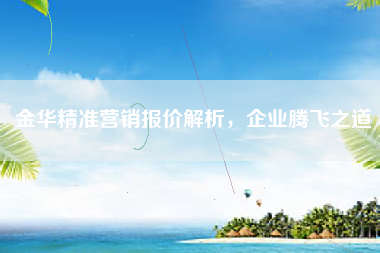 金华精准营销报价解析，企业腾飞之道