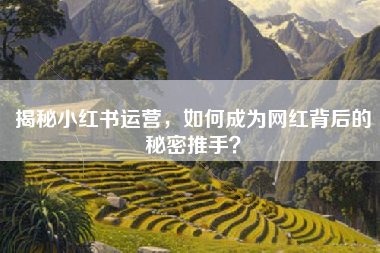 揭秘小红书运营，如何成为网红背后的秘密推手？