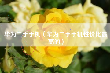 华为二手手机（华为二手手机性价比最高的）