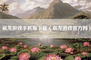 辰龙游戏手机版下载（辰龙游戏官方网）