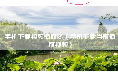 手机下载视频播放器（手机下载当前播放视频）