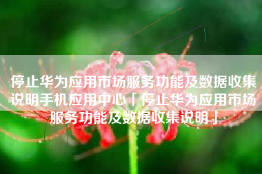 停止华为应用市场服务功能及数据收集说明手机应用中心「停止华为应用市场服务功能及数据收集说明」